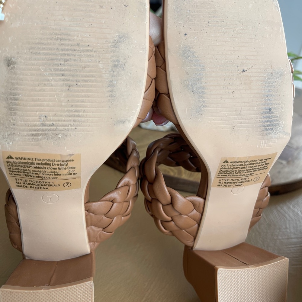 Braided Tan Heels {Size 7} - Picture 6 of 6